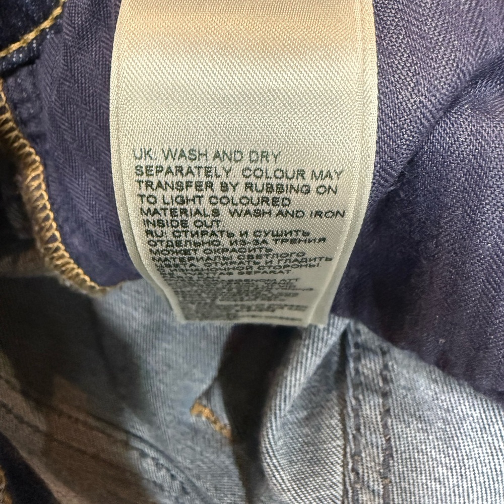 7 For All Mankind Tailorless Bootcut Dark Blue Jeans-Size 31 - Picture 9 of 15